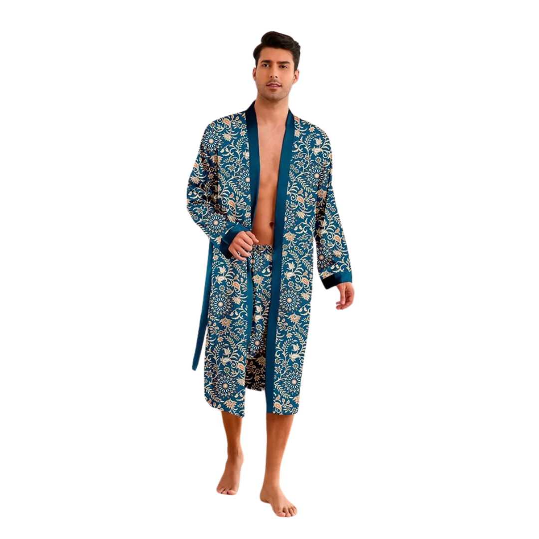 Nordspur | Velvoro Langer Kimono-Stil Bademantel-Set