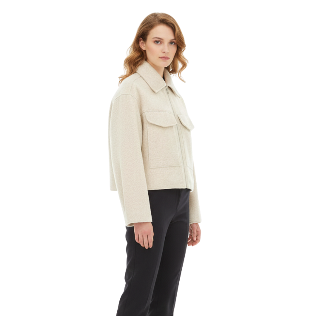 Damen Fleecejacke mit Reißverschluss – Westmere SoftWool Jacke mit Taschen