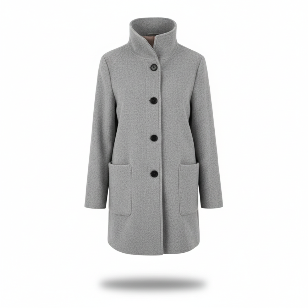 Eleganter Wintermantel Damen lang & warm im Woll-Look – Nordura Coat