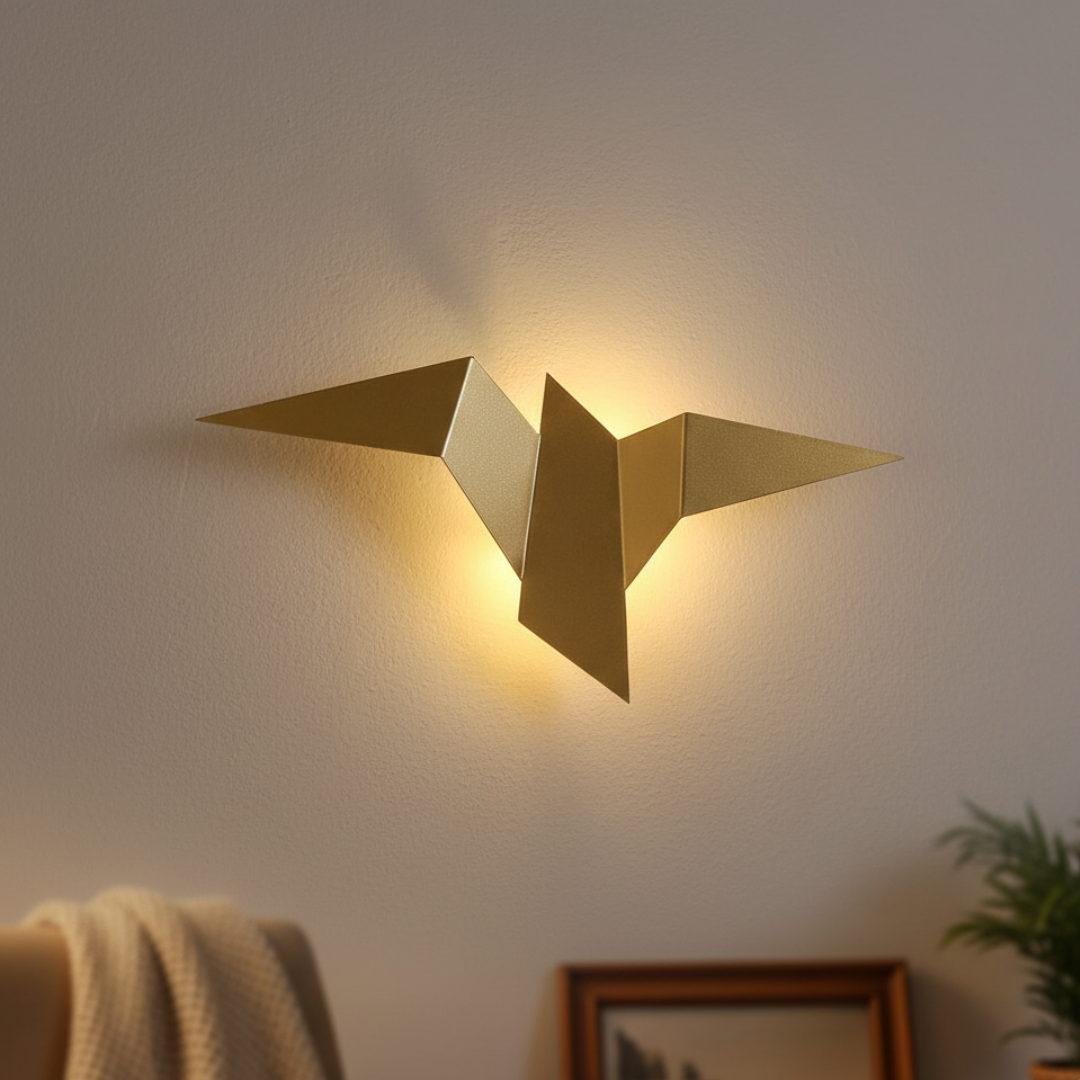 Innenbeleuchtung Vogel-Wandleuchte aus Metall & LED – SkyWing Light