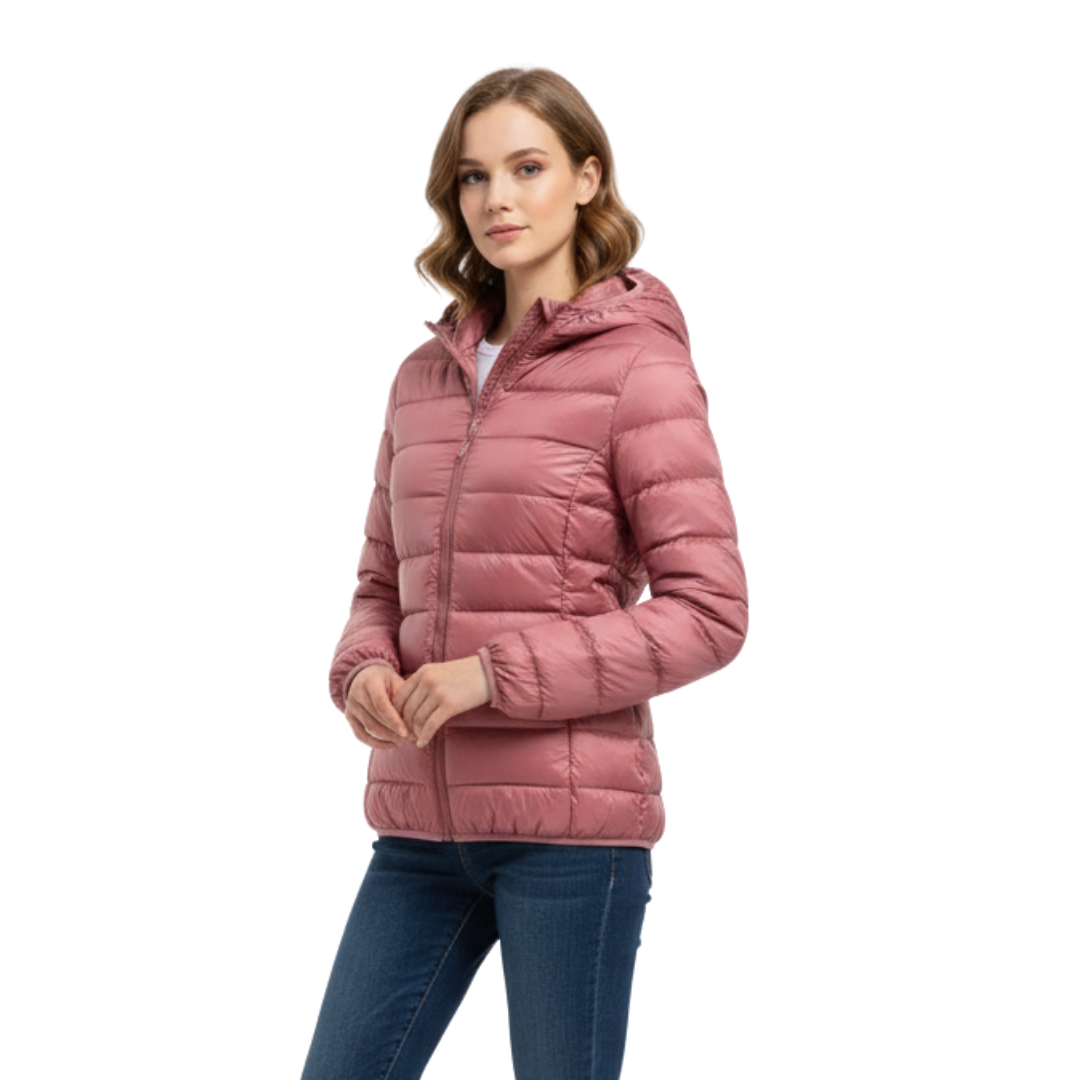 Wasserdichte Steppjacke mit Kapuze – Winddichter Wintermantel