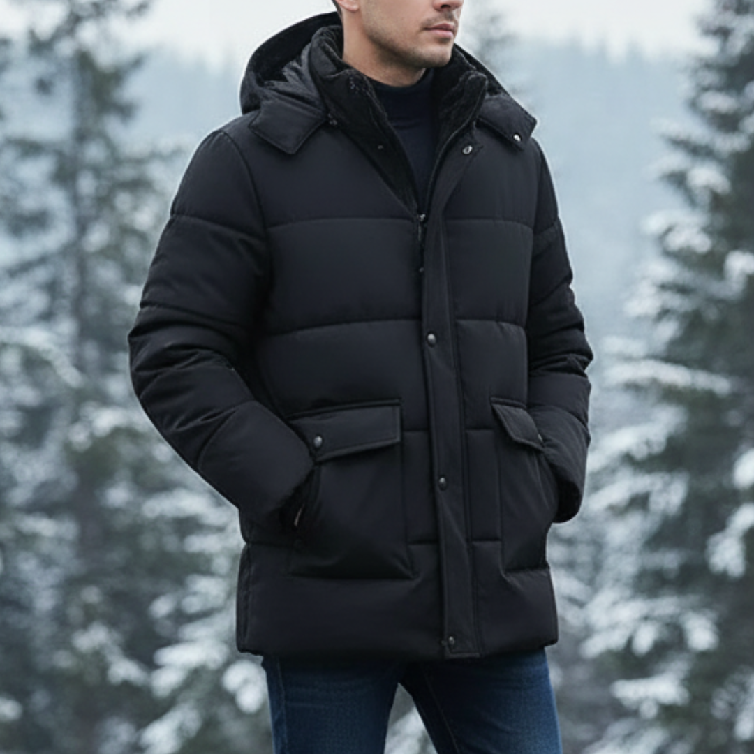 Jacke mit Fleecefutter & Abnehmbarer Kapuze – Nordfell Parka