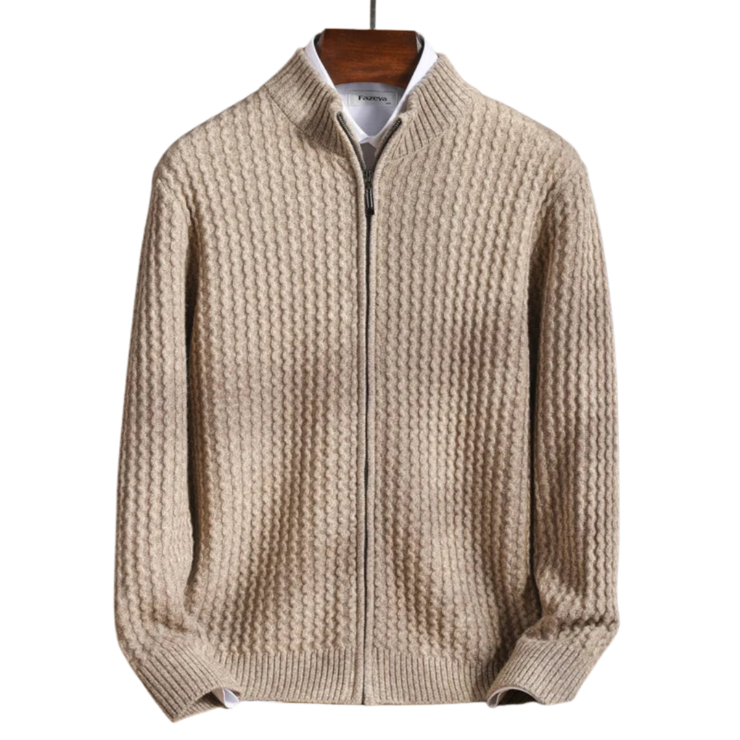 Nordspur | Sandridge Wollpullover mit Reißverschluss