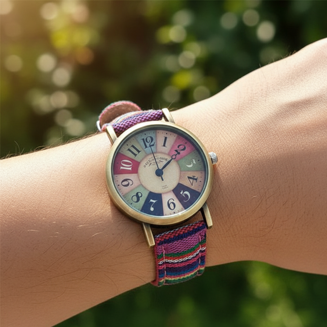 Uhren mit Regenbogen-Design & Vintage-Zifferblatt – Aurora Timepiece