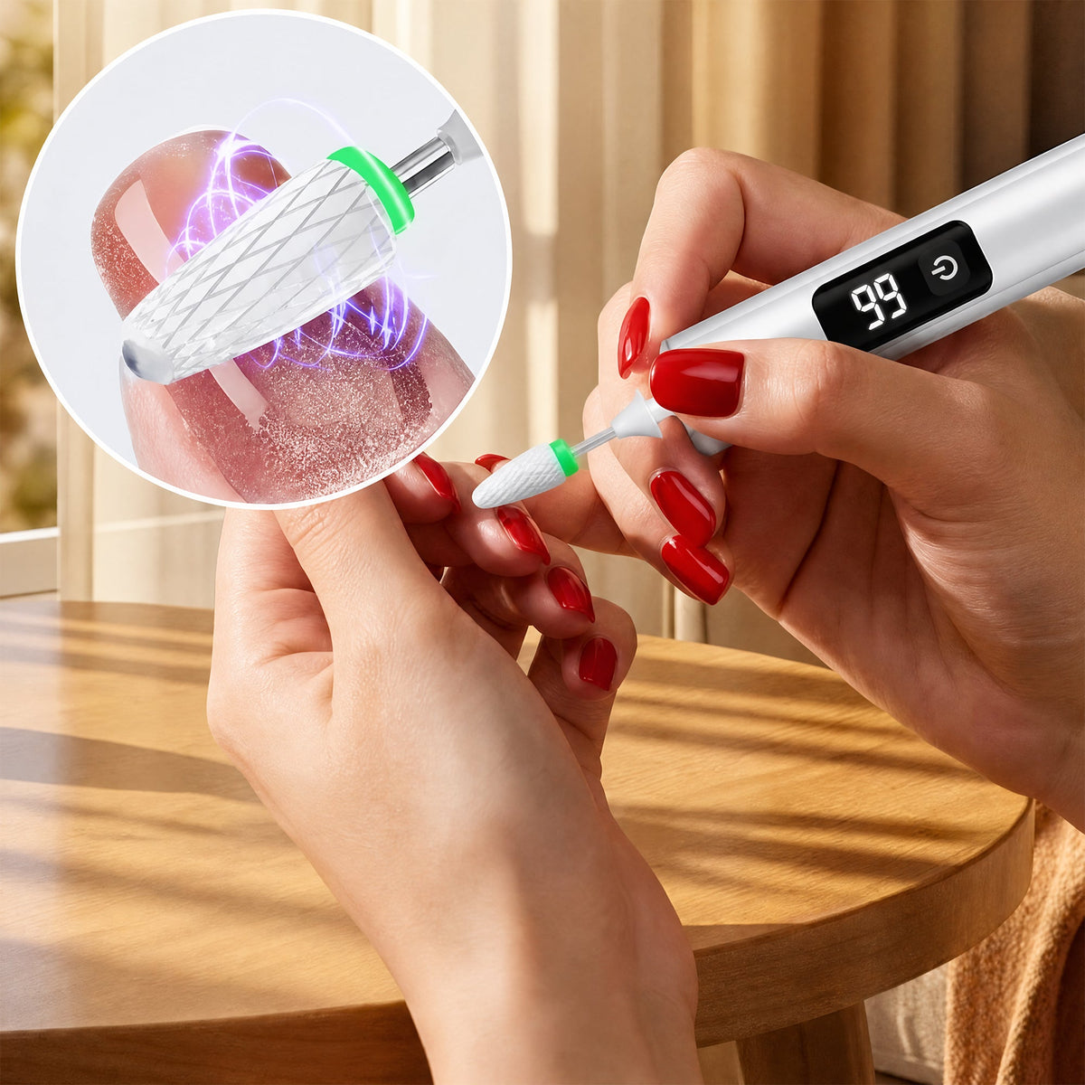 Elektrischer Nagelschleifer mit LED-Licht