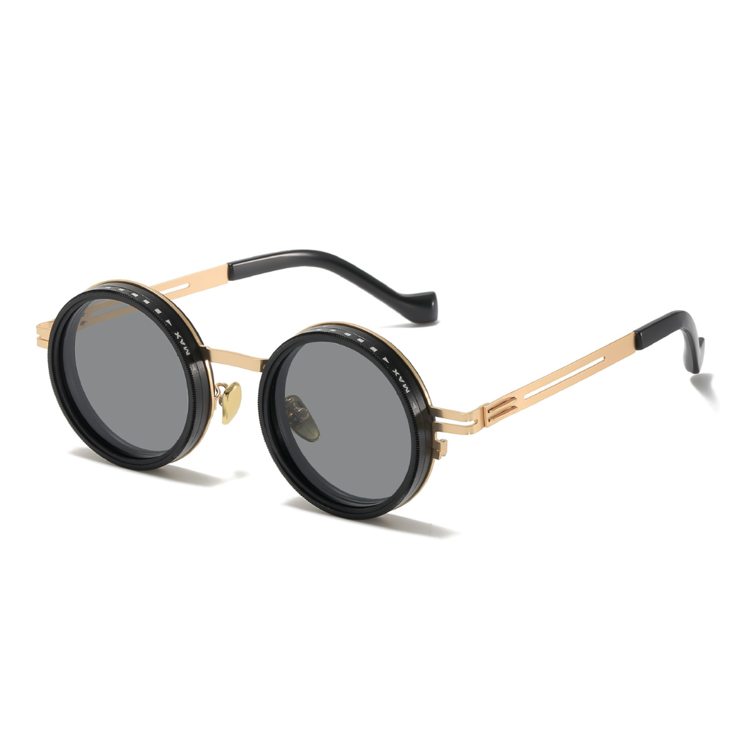 Nordspur | Vortexyn Runde Punk-Steampunk-Sonnenbrille mit Dimm-Funktion