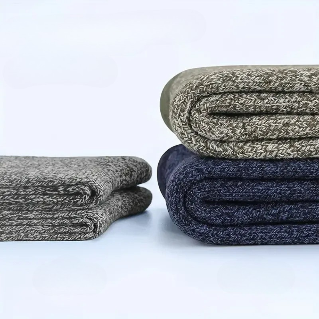 Merino Wollsocken Herren – AlpinWarm 5er Pack, extra dick & thermoisolierend