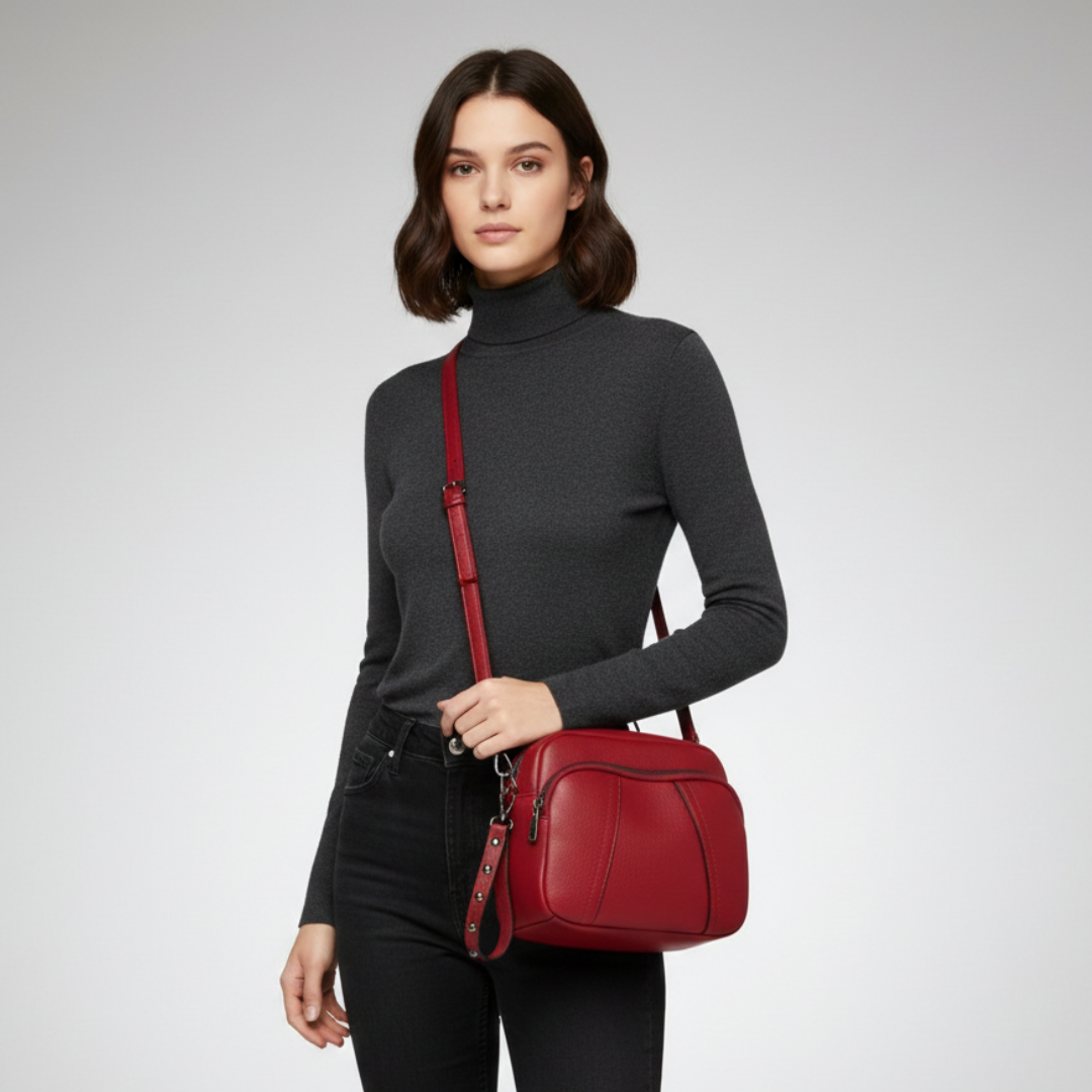 Nordspur | Weiche Satchel-Tasche in genarbter Optik