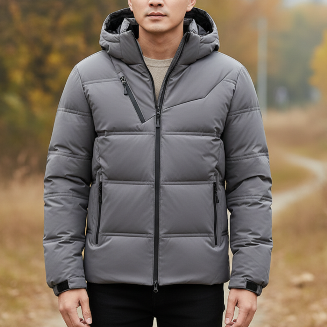 Jacke Herren Winter Warm mit Kapuze & Daunenoptik – NordGlacier Parka