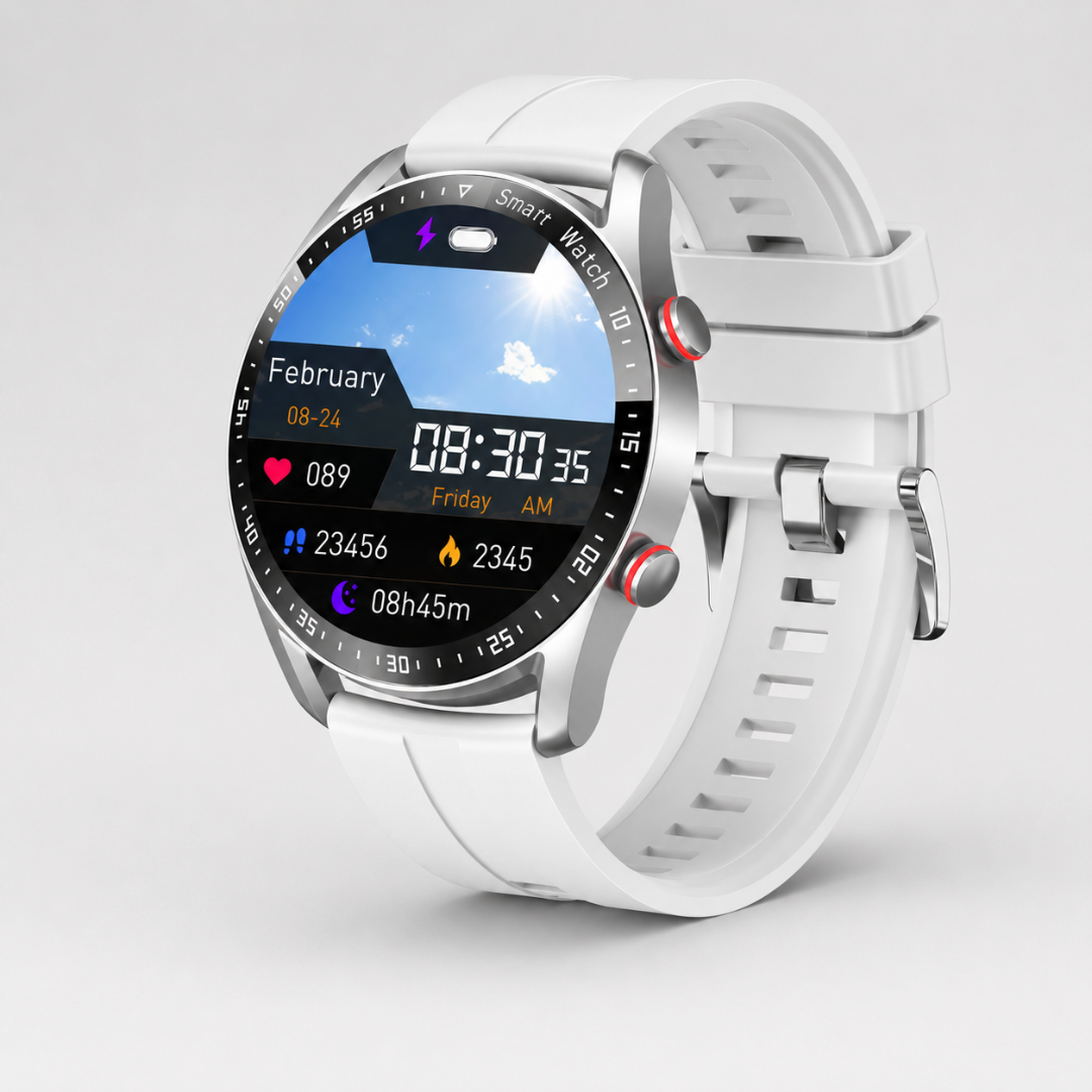 Nordspur | Runde Full-Touch Smartwatch für Männer