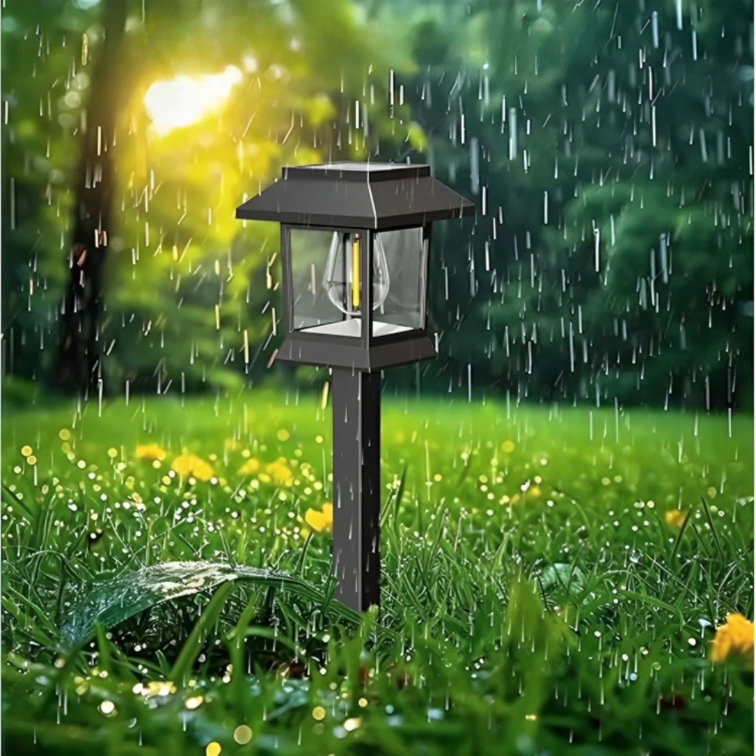 Solar Gartenleuchten Retro Warmweiß – LumiPath 4er-Set