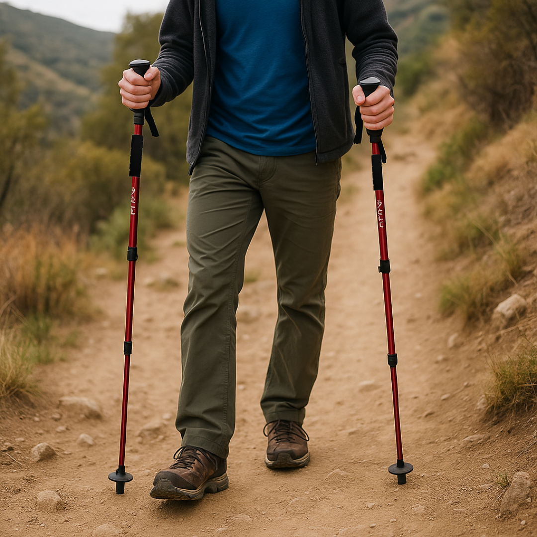 Faltbare Trekkingstöcke 4-teilig, ultraleicht & robust – AlpGrip