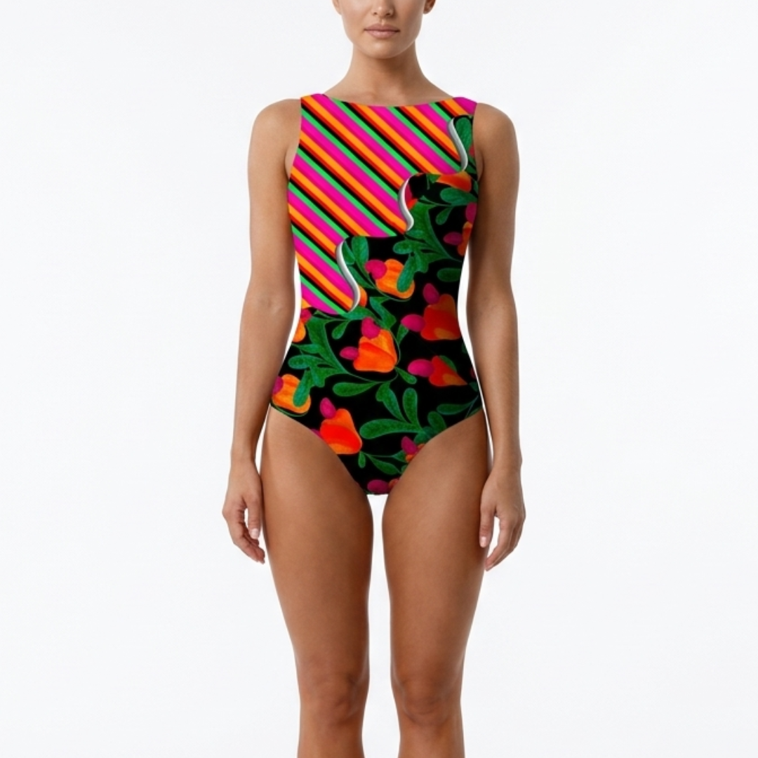 Nordspur | Solarys Einteiliger bedruckter Badeanzug