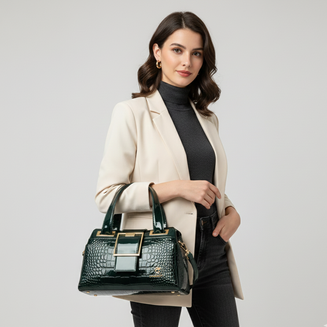 Nordspur | Große Lack-Tote-Tasche