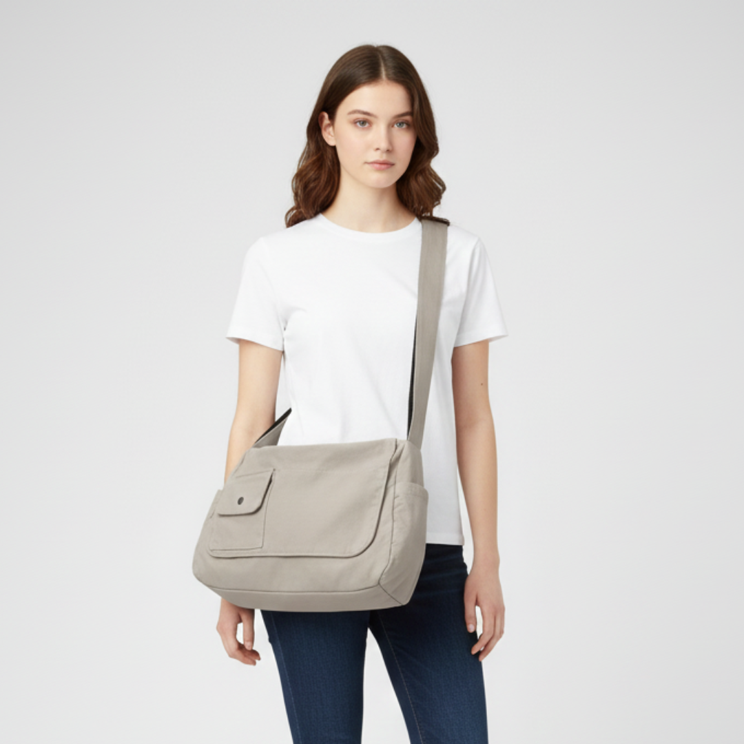 Nordspur | Große Canvas Messenger Tasche
