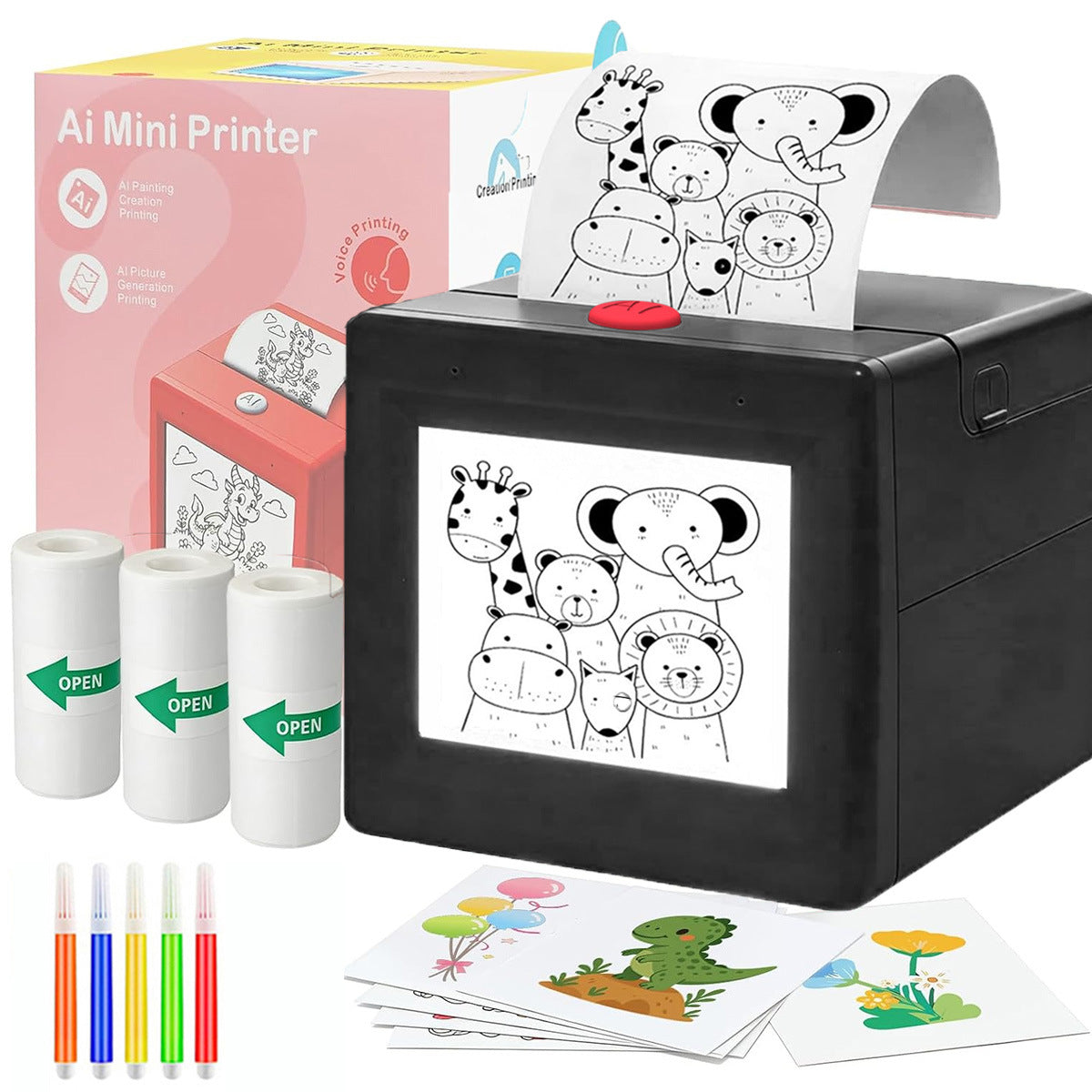 KI-Sprachgesteuerter Mini-Stickerdrucker