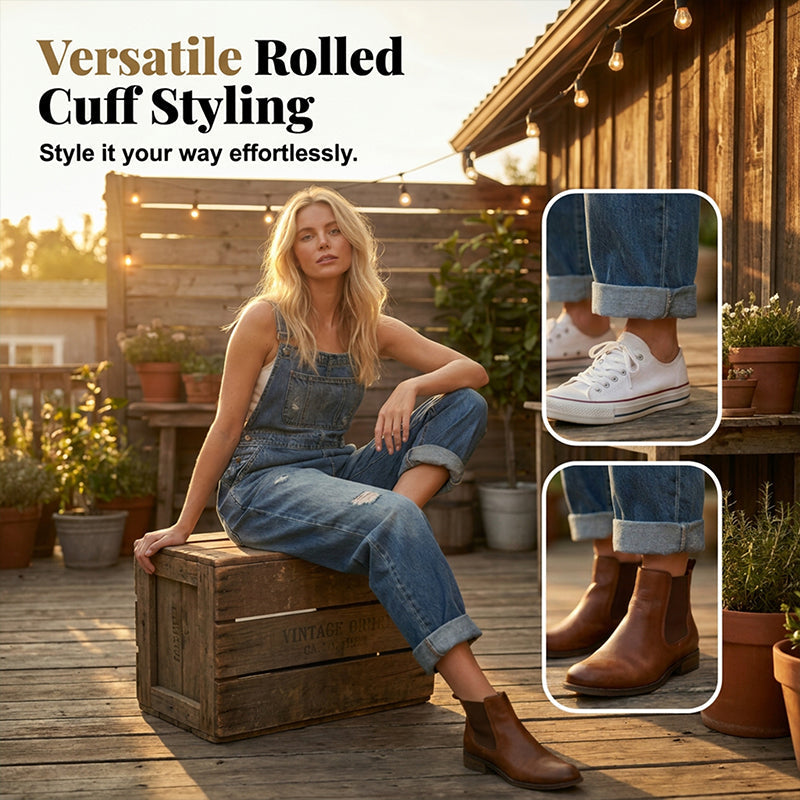 Damen Relaxed-Fit Denim-Latzhose mit tiefen Taschen