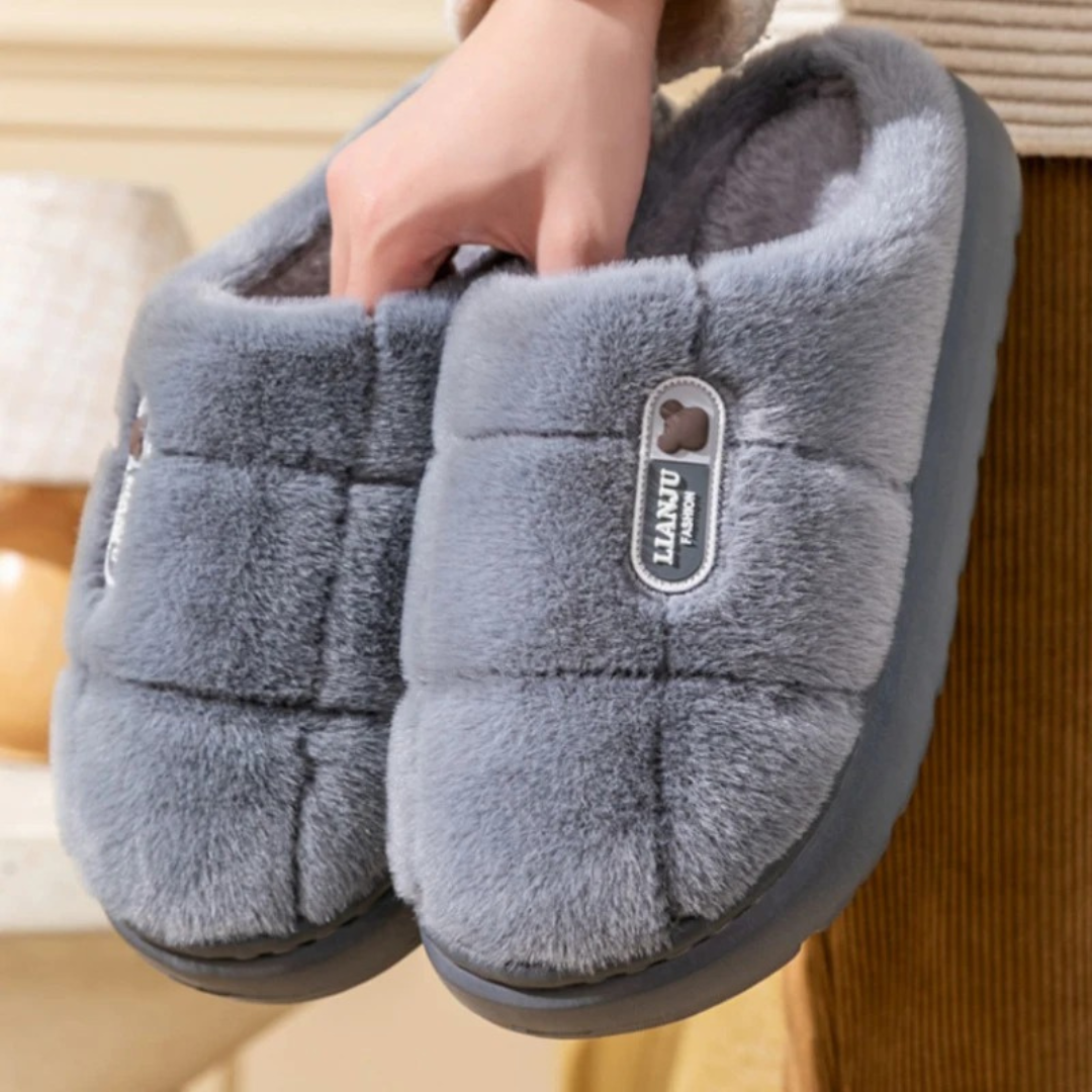 Hausschuhe Winter Warm mit dicker Sohle – KomfortMaxi