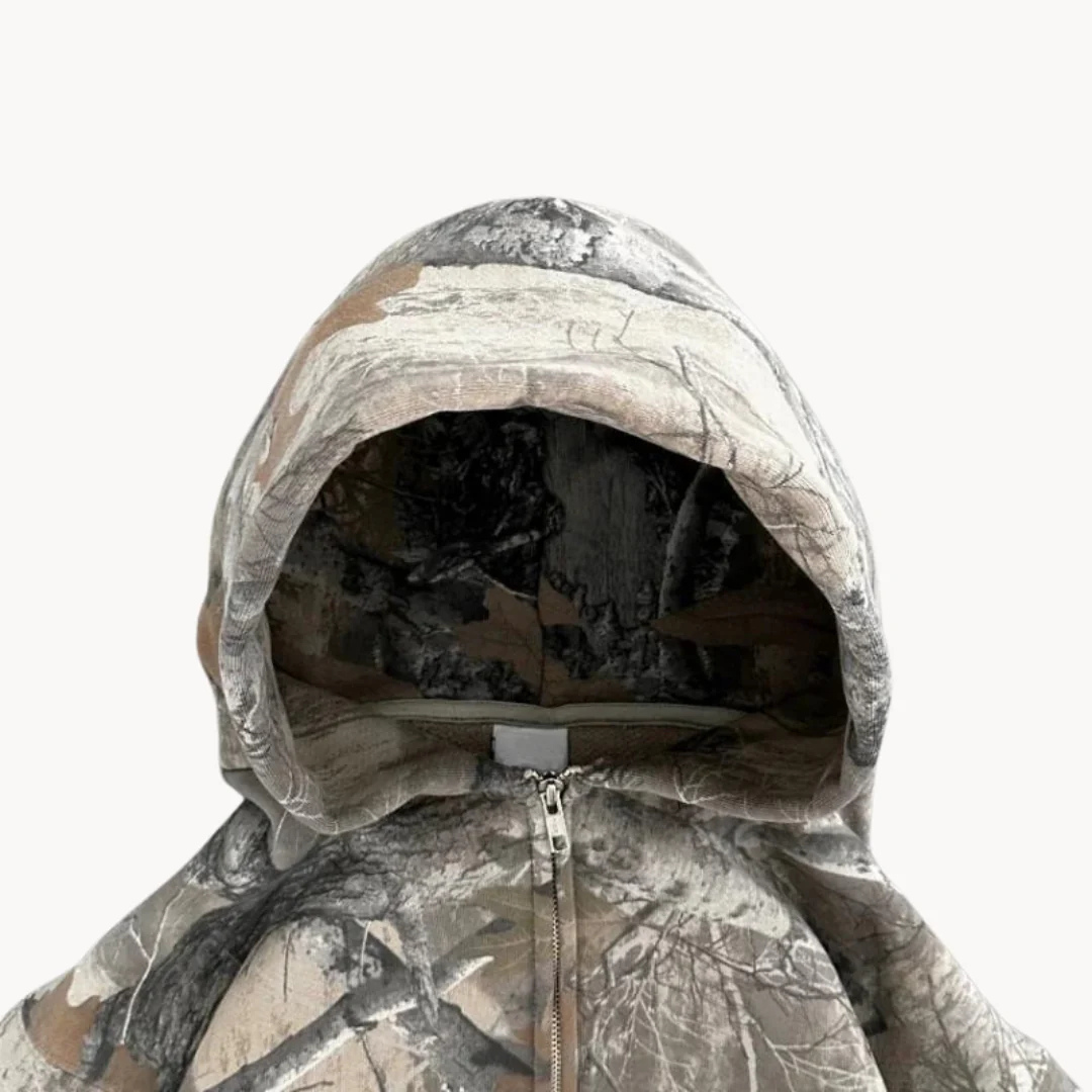 Pullover im Camouflage-Look mit Oversized Fit & Unisex Design – UrbanHunter Hoodie
