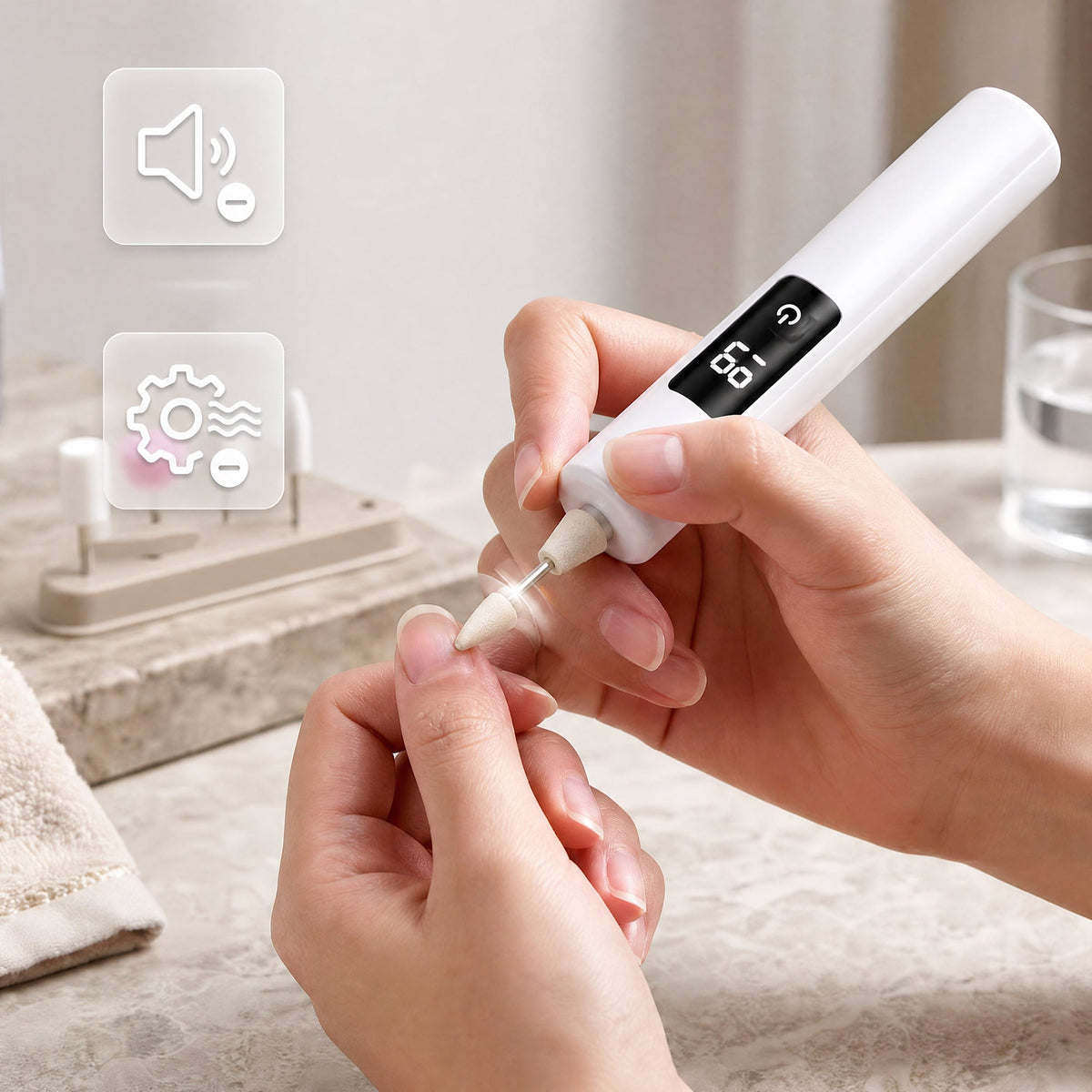 Elektrischer Nagelschleifer mit LED-Licht