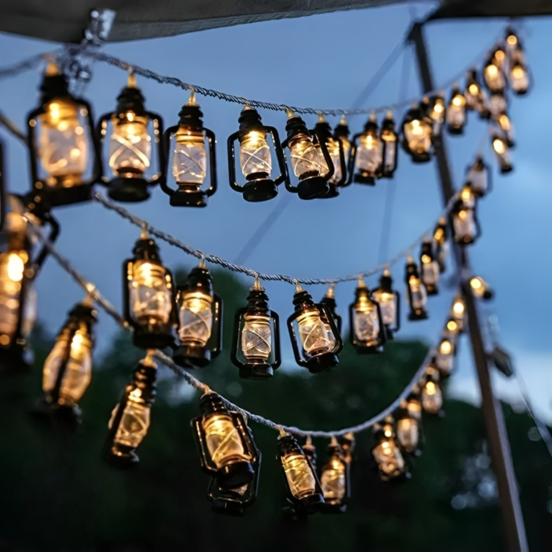 Solar LED Lichterkette Retro Kerosin – LanternGlow
