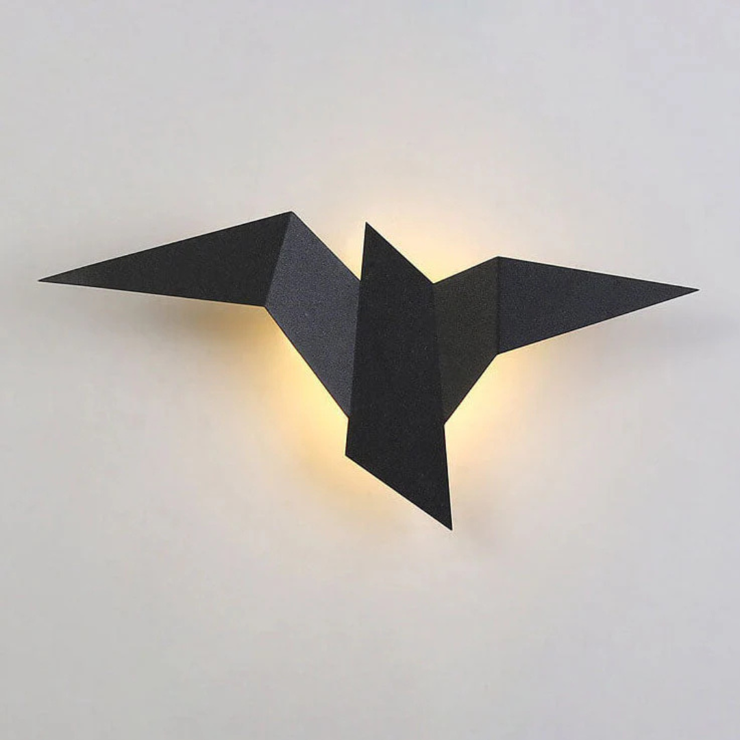 Innenbeleuchtung Vogel-Wandleuchte aus Metall & LED – SkyWing Light