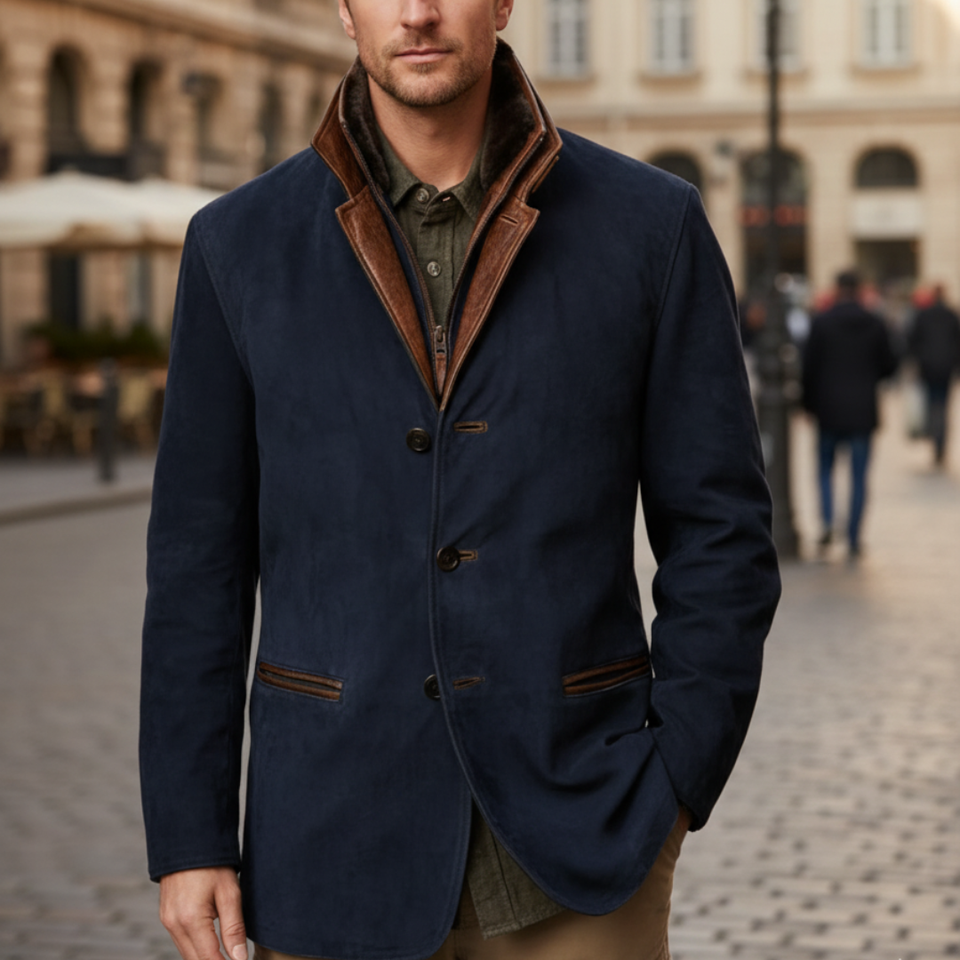 Lederjacke Herren Vintage mit Futter & Tailored Fit – Classic Rider