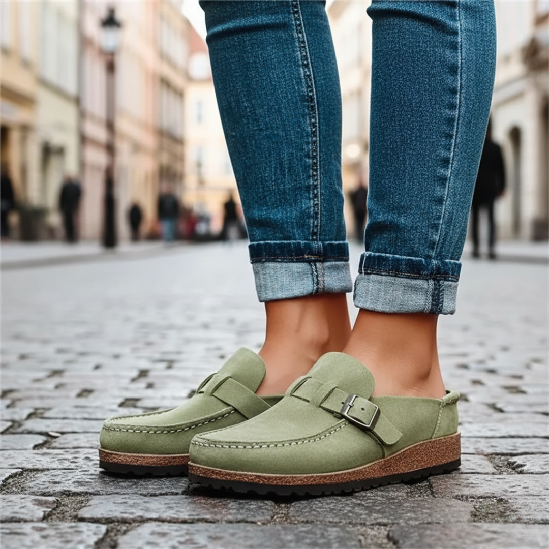 Orthopädische Walkingschuhe aus Wildleder mit Komfort-Sohle – Nordspur OrthoSlipper
