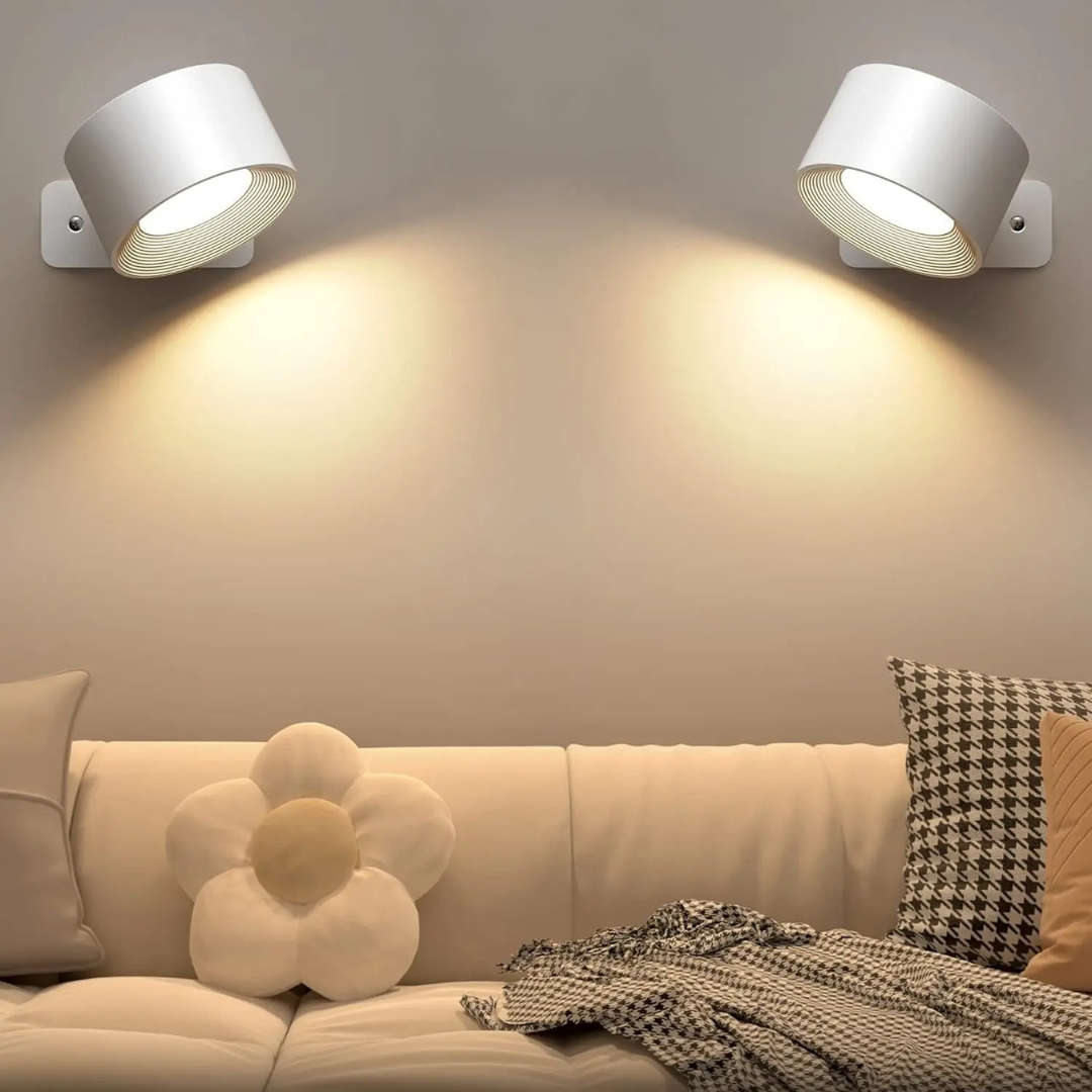 Innenbeleuchtung LED Wandleuchten mit Akku, 360° drehbar & dimmbar – LumoFlex Lights