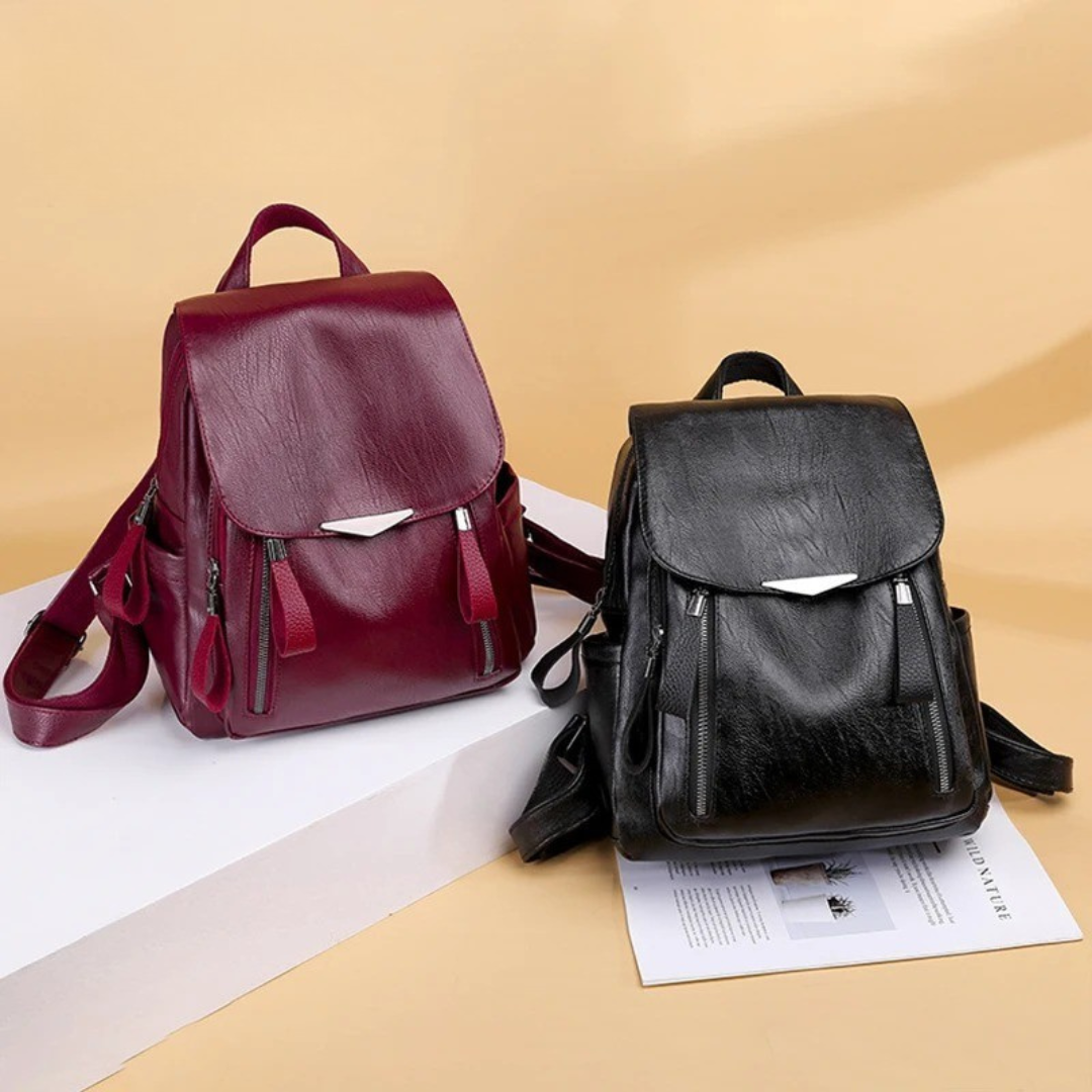 Damentaschen Rucksack aus PU-Leder mit großem Stauraum – CityStyle Backpack