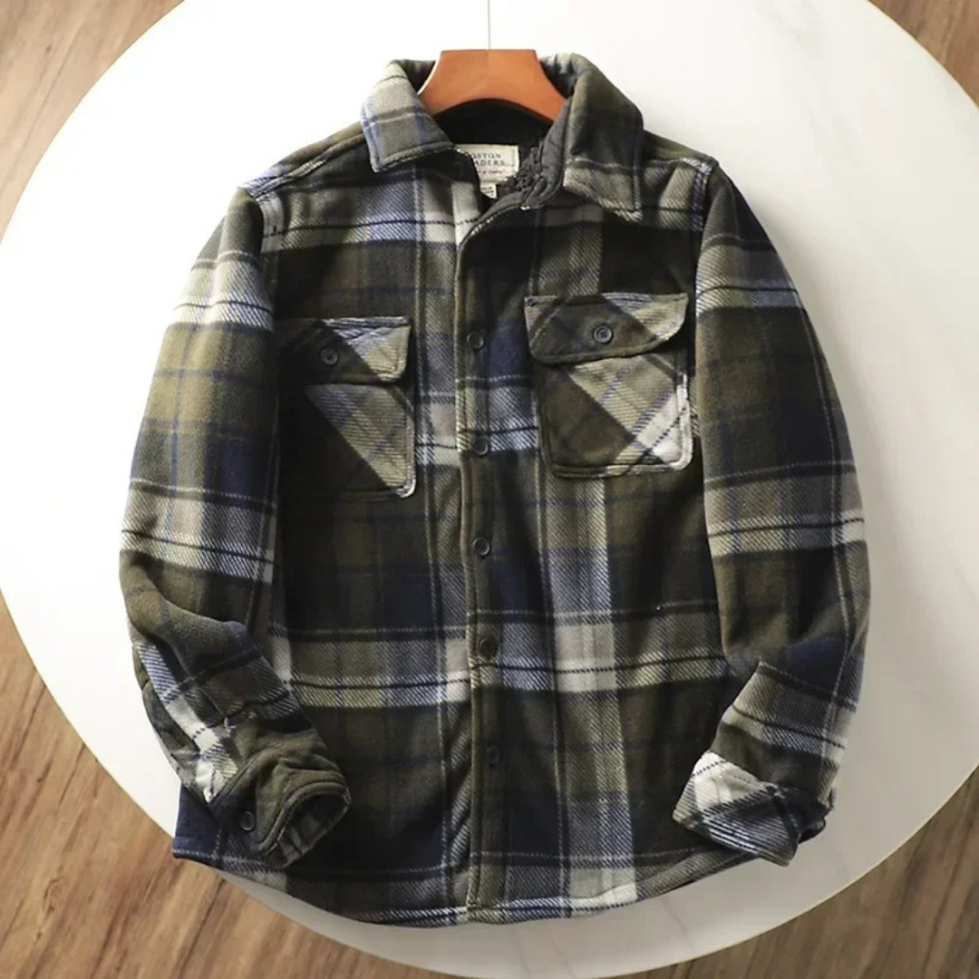 Flanellbluse Herren mit Fleecefutter & Karo-Design – NordRidge Check