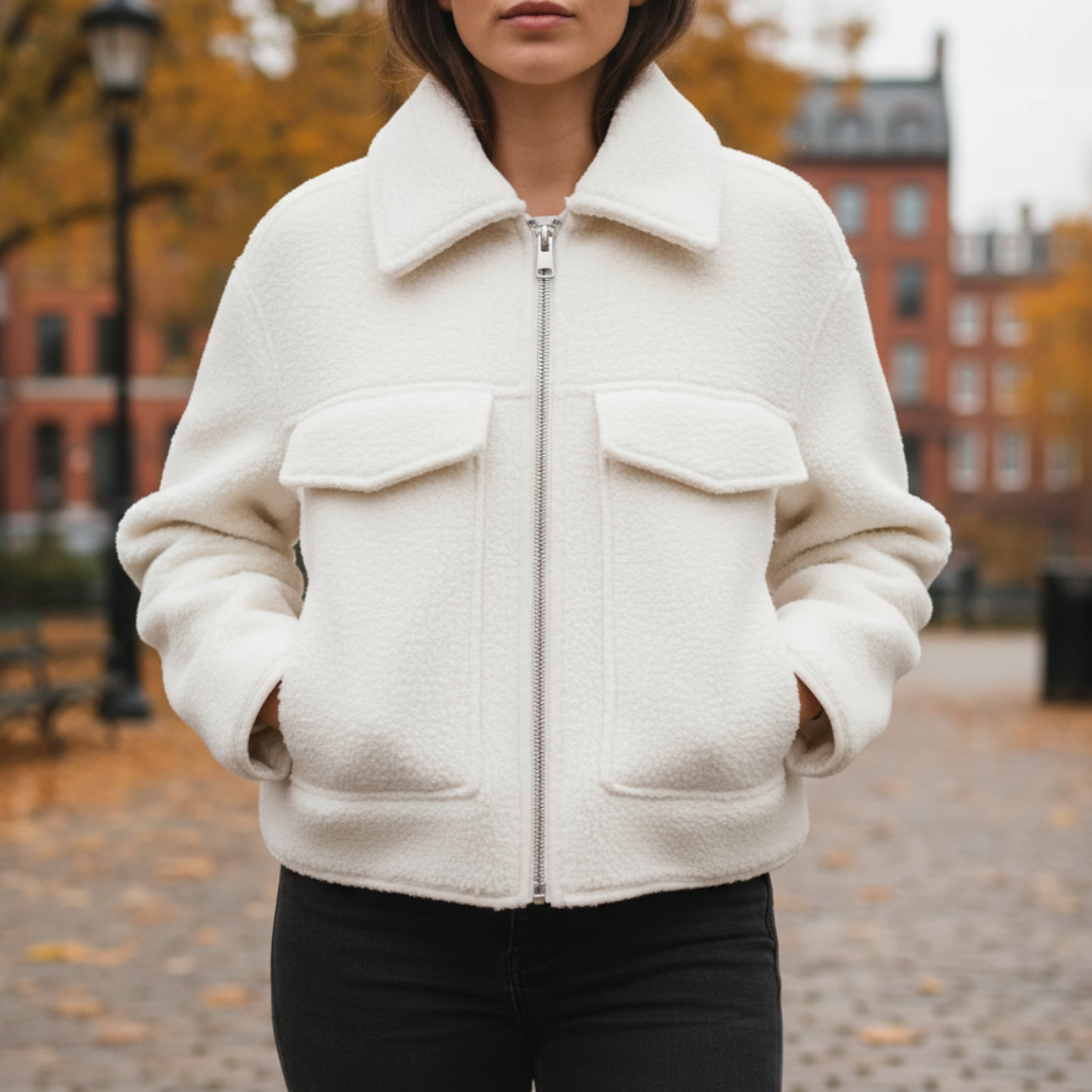 Mantel Damen mit Reißverschluss & Brusttaschen – NordVell Classic Jacket