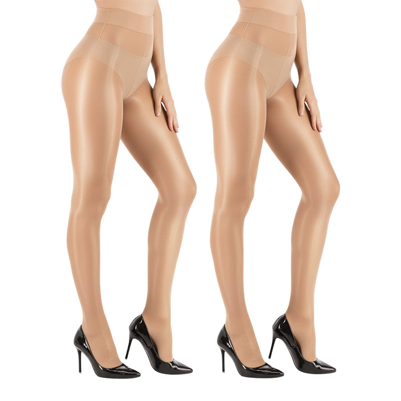 Transparente High-Waist Glänzende Durchsichtige Strumpfhose für Damen - Durchsichtig & Bequem