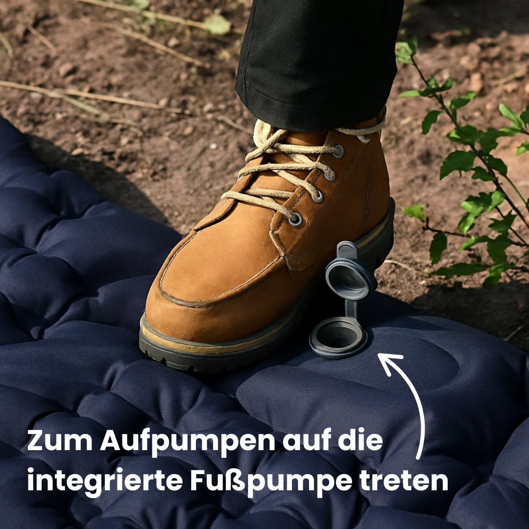 Doppelte Camping Isomatte mit Fußpumpe – AirNest Duo
