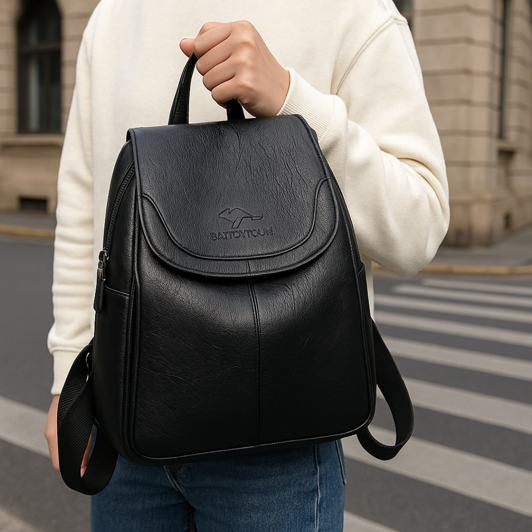 Leder Taschen Rucksack mit Anti-Diebstahl-Design für Damen – EleganceSafe Backpack