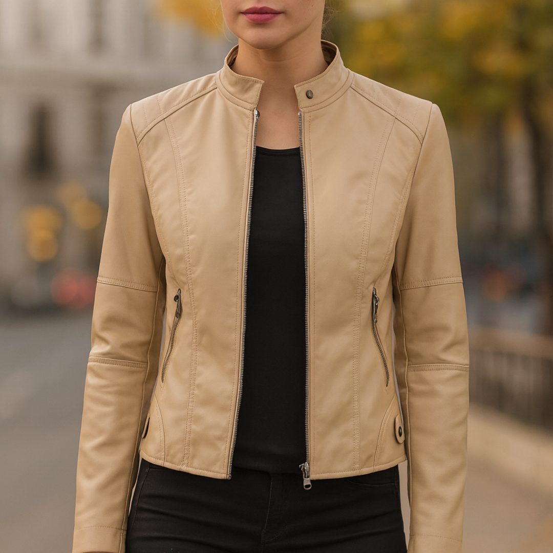 Lederjacke Damen mit figurbetontem Schnitt & zeitlosem Design – Eleganza Jacket