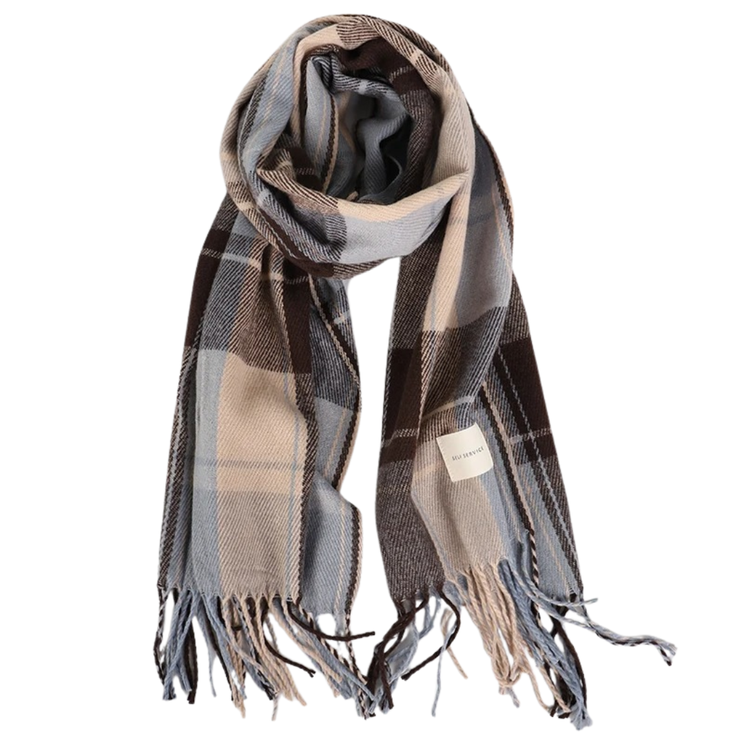 Schal kariert warm Polyester – WinterWeb
