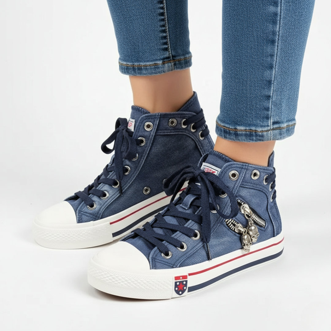 Nordspur | Denim Rebel Hohe Sneakers