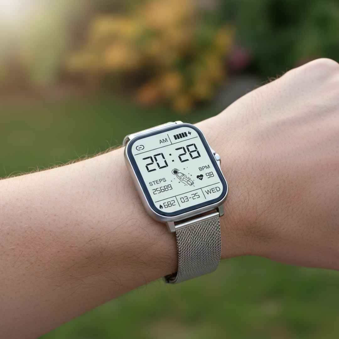 Smartwatch Damen Fitnessuhr mit Herzfrequenz & Benachrichtigungen – AuraTime Uhren