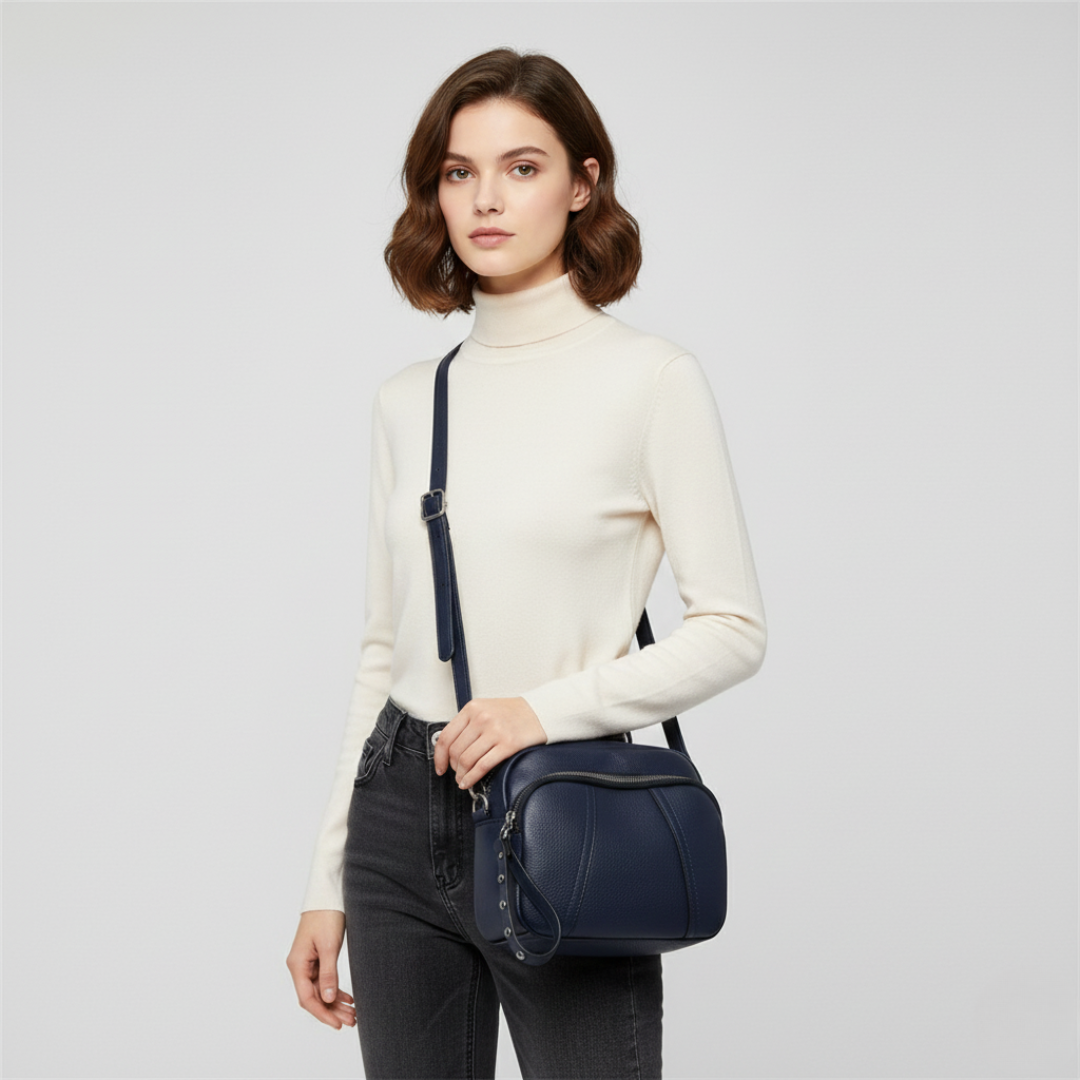Nordspur | Weiche Satchel-Tasche in genarbter Optik