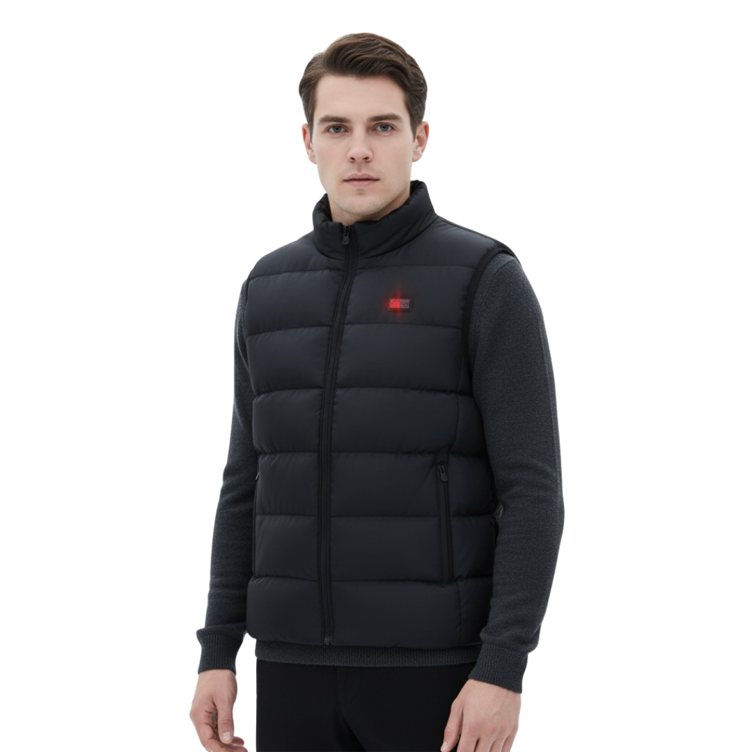 Beheizte Weste mit 9 Heizzonen & USB-C Anschluss – ThermoVest Pro Elektrische Heizweste für Herren & Damen