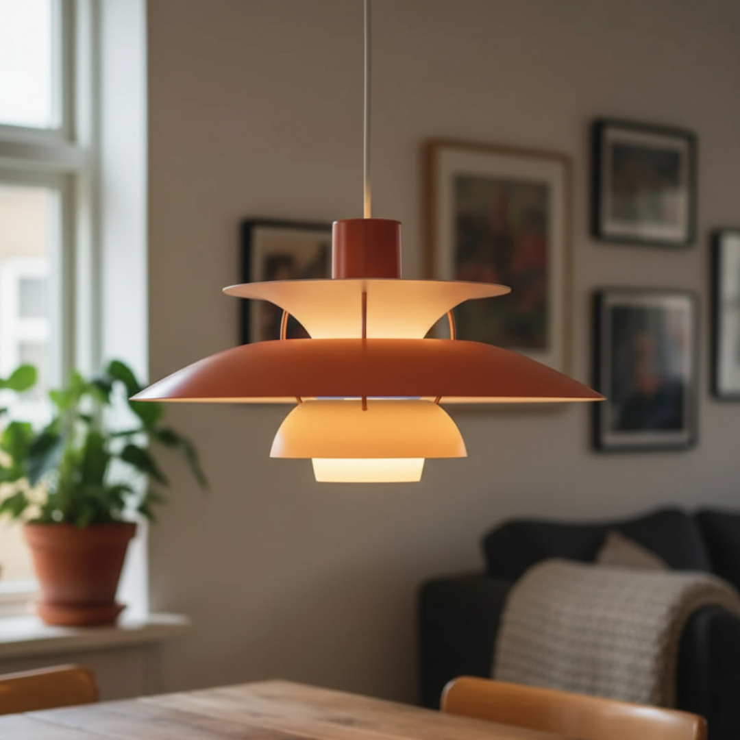 Innenbeleuchtung Runde Hängeleuchte aus Metall Ø30 cm – LumoSphere Light