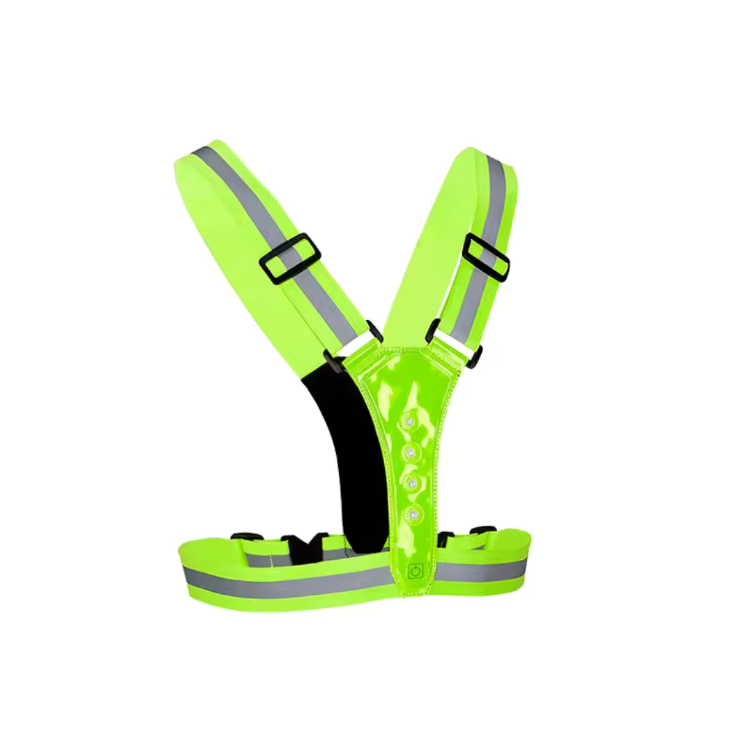 LED Sicherheitsweste mit Reflektor & Blinklicht – SafeBeam Pro