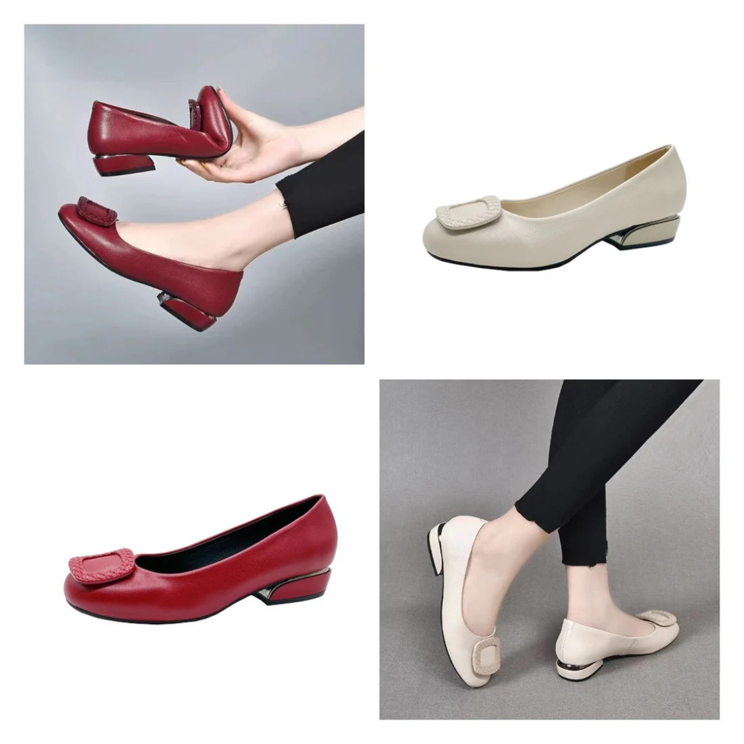 Orthopädische Walkingschuhe aus Leder für Damen mit Komfort-Sohle – Nordspur EleganceStep