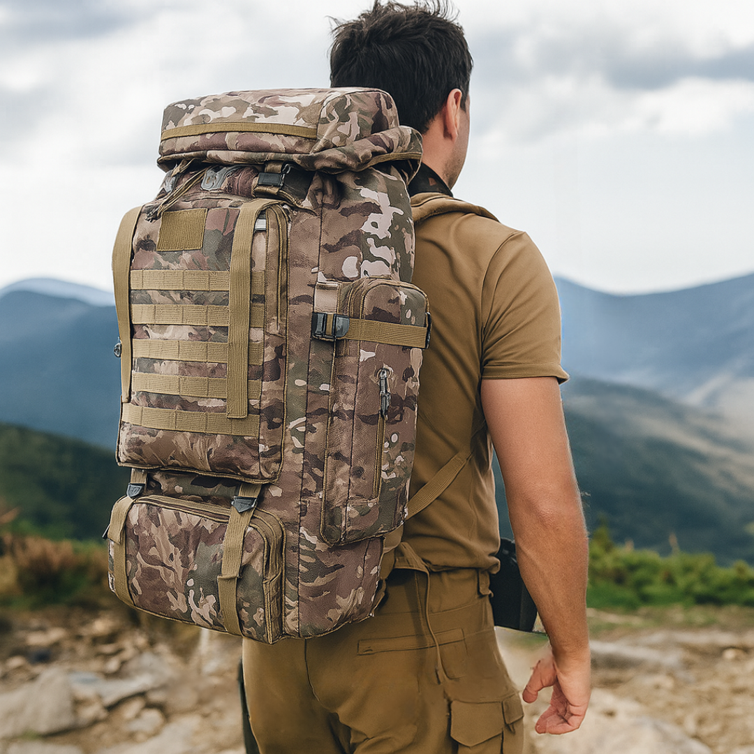 Taktischer Rucksack 80L Wasserabweisend – BergTrail Pro