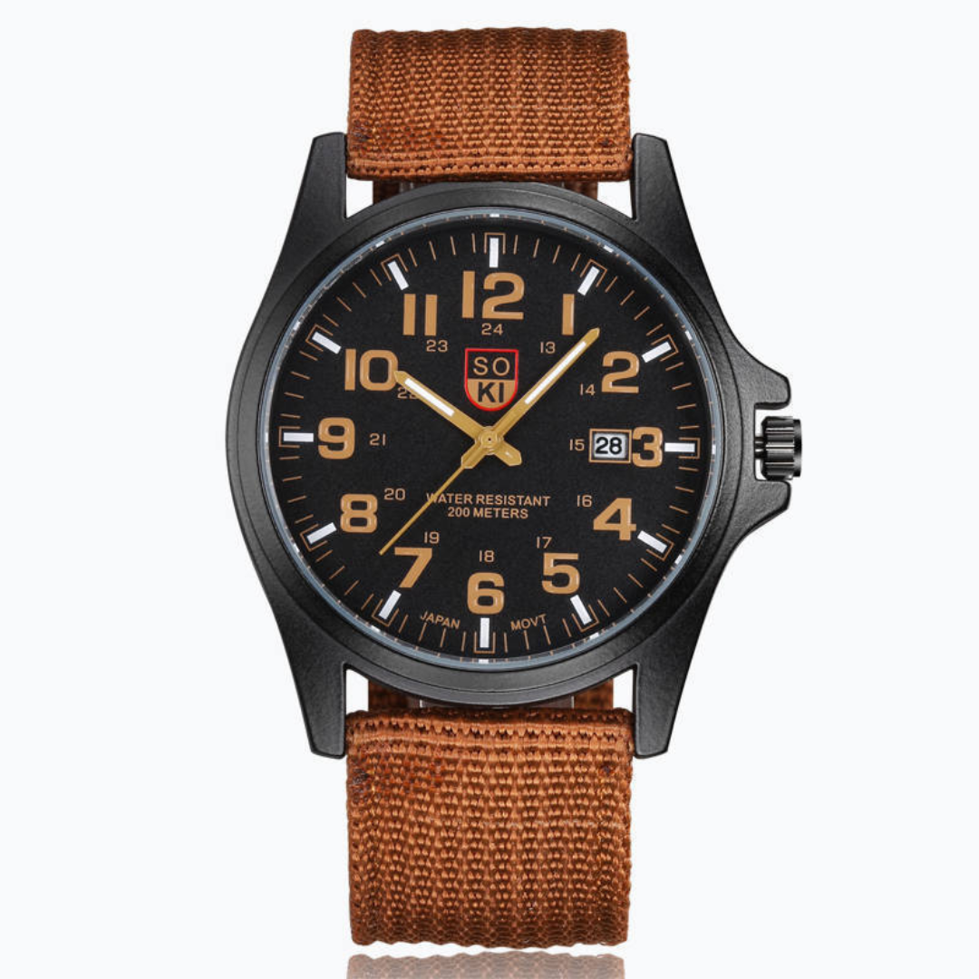 Militär Armbanduhr Edelstahl 45mm wasserdicht & robust – IronTrek Watch