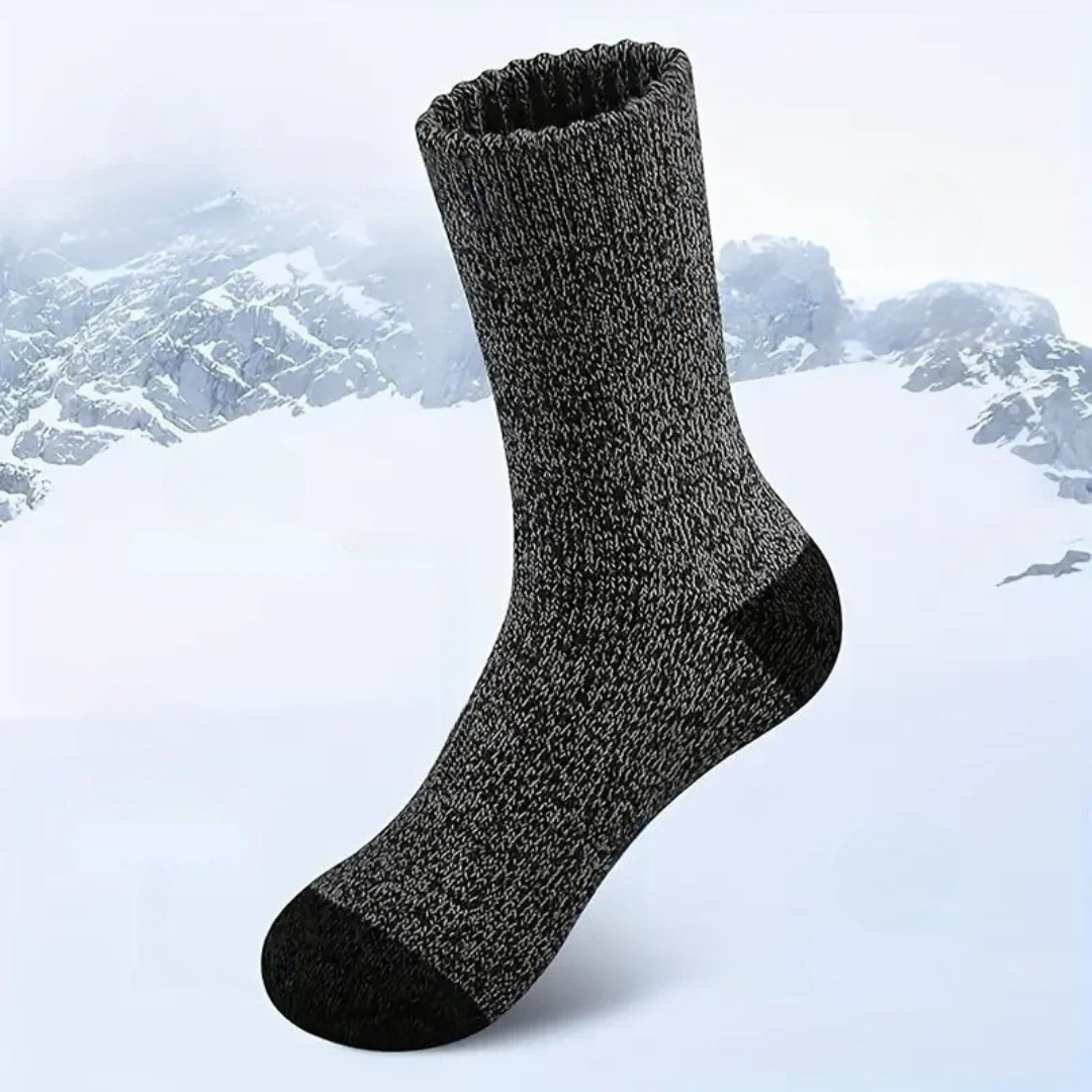Merino Wollsocken Herren – AlpinWarm 5er Pack, extra dick & thermoisolierend