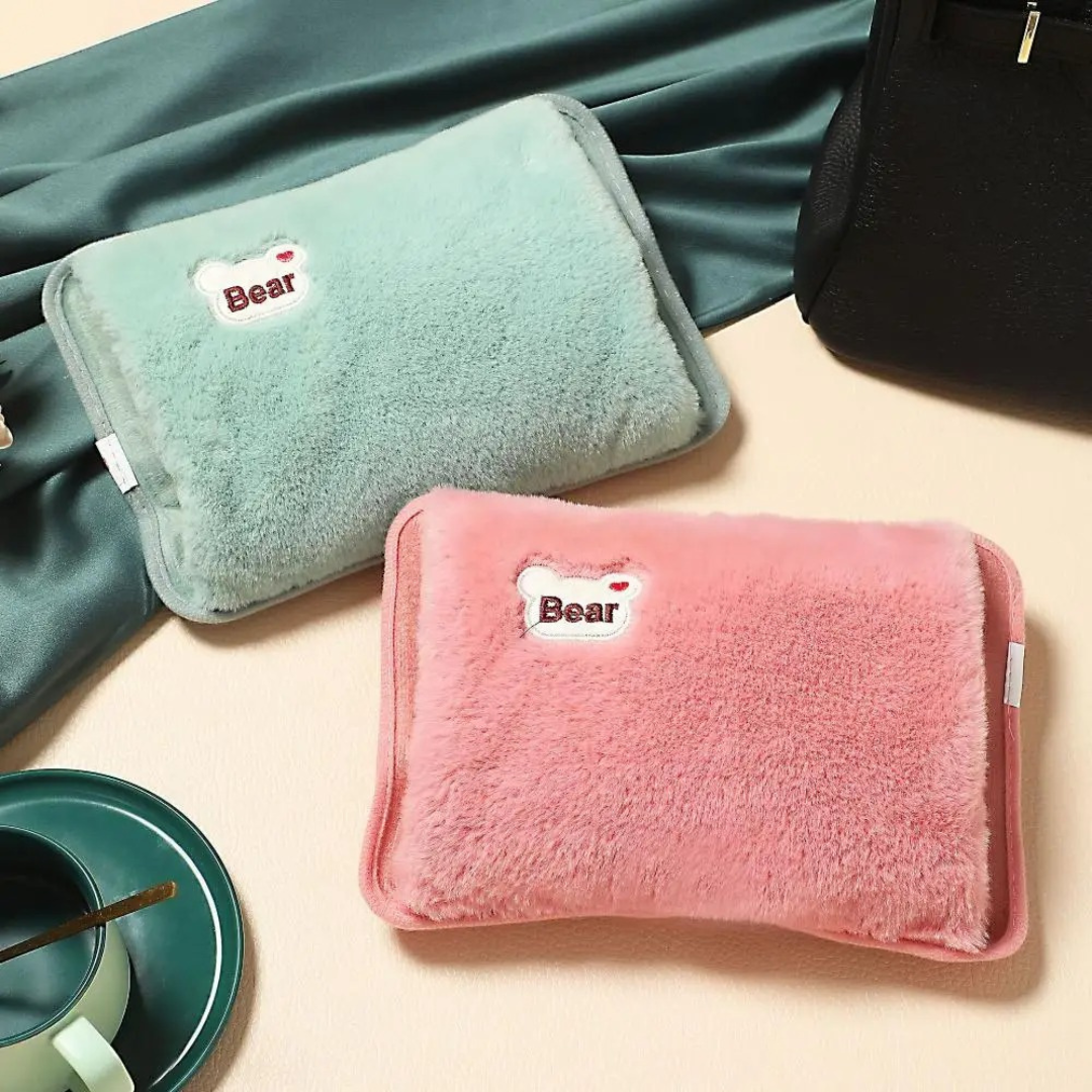 Wärmekissen elektrisch mit USB-Aufladung & Flauschbezug – VelvetWarm HeatPack