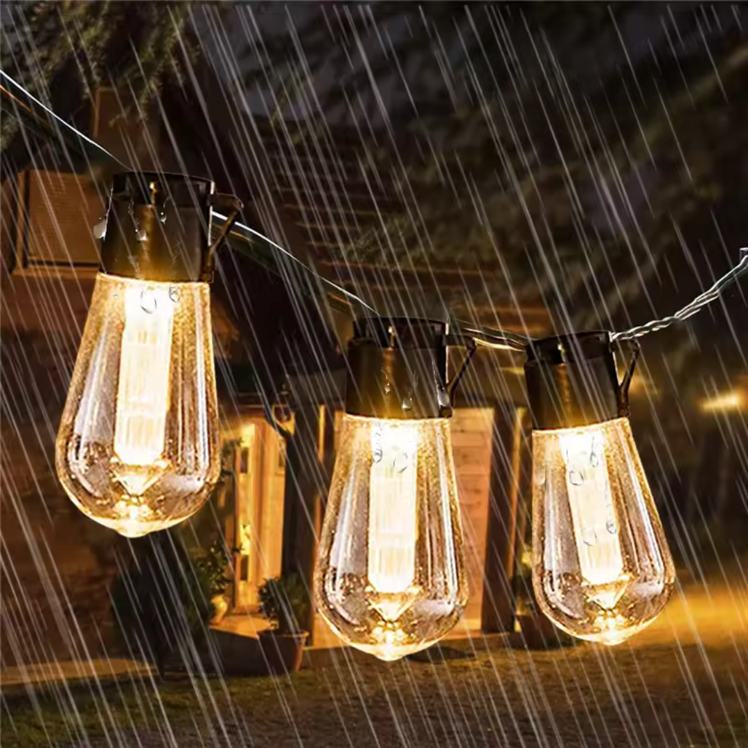 Solar LED Lichterkette Outdoor wasserdicht – CampGlow VintageLights