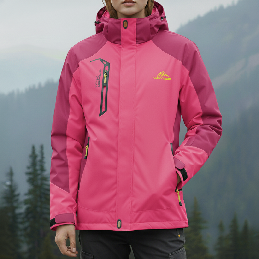 Outdoorjacke Damen wasserdicht & winddicht mit Kapuze – StormPeak Shell